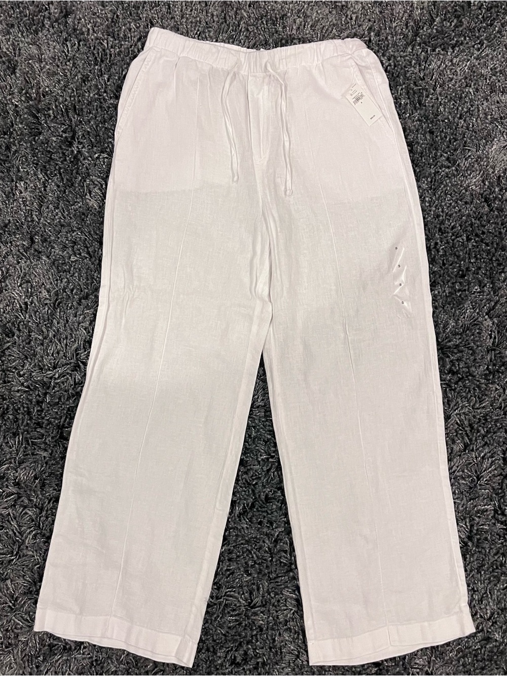 🌸NWT GAP WHITE WIDE LEG PULL ON LINEN PANTS SIZE SMALL🌸 - Picture 2 of 5